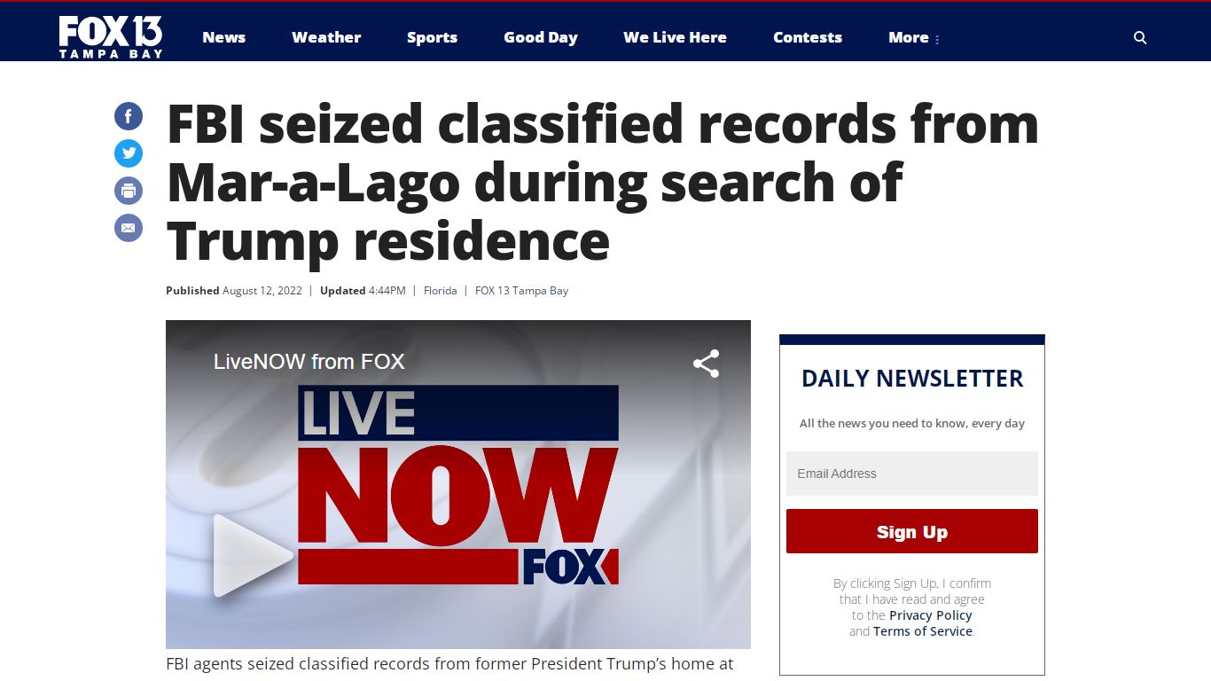 FBI seized classified records from Mar-a-Lago during search of Trump ...